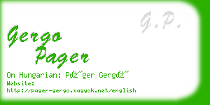 gergo pager business card